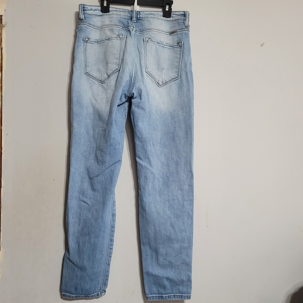 KanCan Women's‎ Blue Distressed Jeans SZ 7 27 Stretchy Boyfriend Straight Leg - Picture 3 of 3